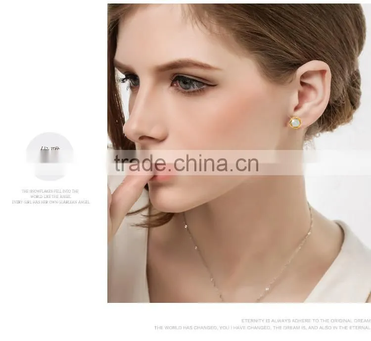 gold earring jewery 2015 new stone Fashion Women's Earrings2 gram gold beautiful designed earrings