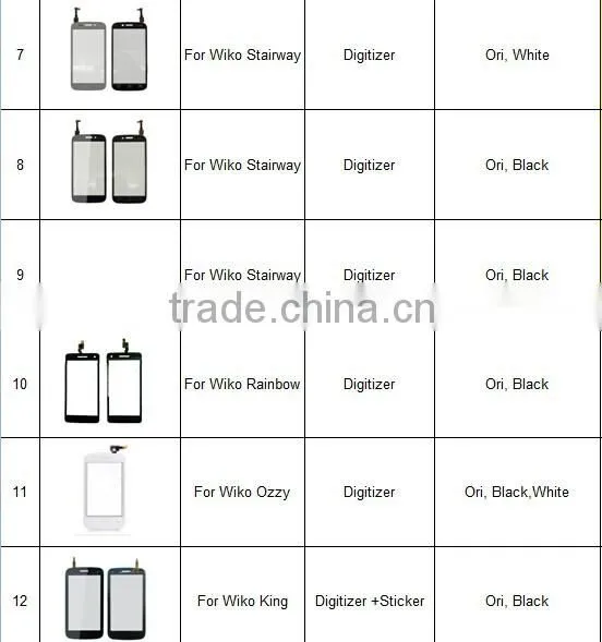 Hot Sales original touch panel for Wiko Barry, for Wiko Barry Spare Parts