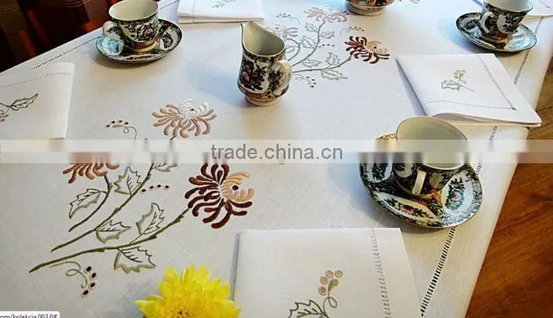 hand embroidery table cloth