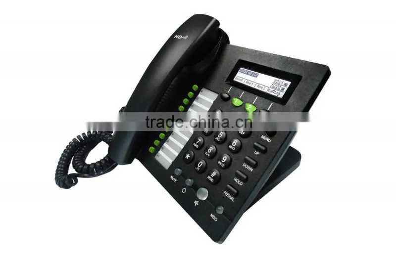 New Arrival Product high quality HD voice 2 sip lines voip phone with low cost