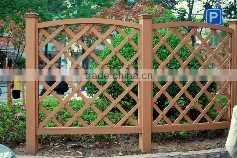 non fiding wpc plastic wooden fence design