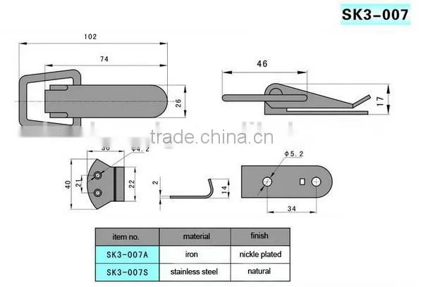 Hot-selling SK3-007 Latch Hook Types