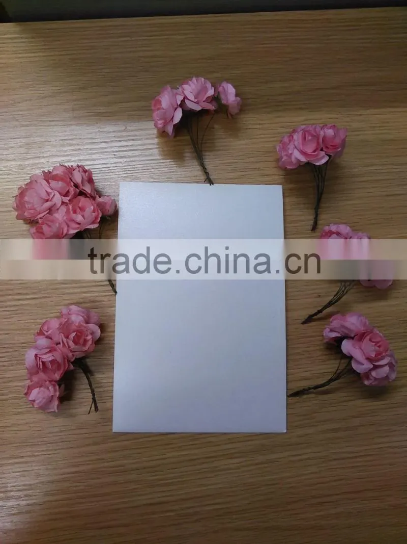 2016 newmengxing pearl white color wedding invitation laser cutting