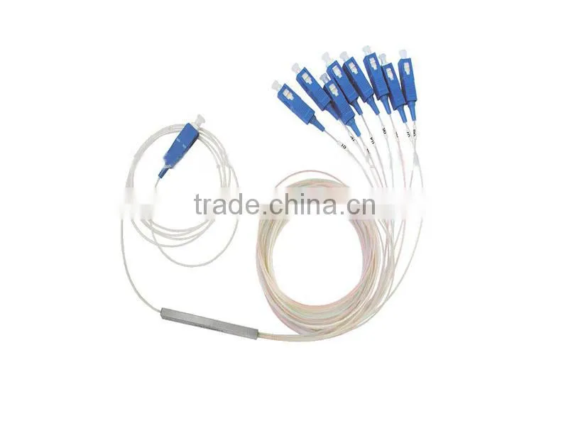 Fibra optica splitter plc 1x8 4x7x60mm 1.5m SC UPC