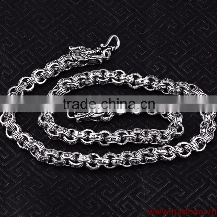 Thai silver jewelry, 925 thai silver jewelry, thai silver necklace TSN39S55