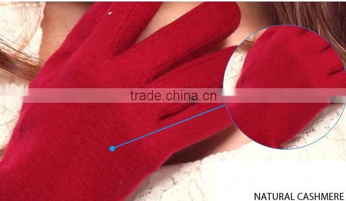Classic ladies colors smartphone wool knitted gloves