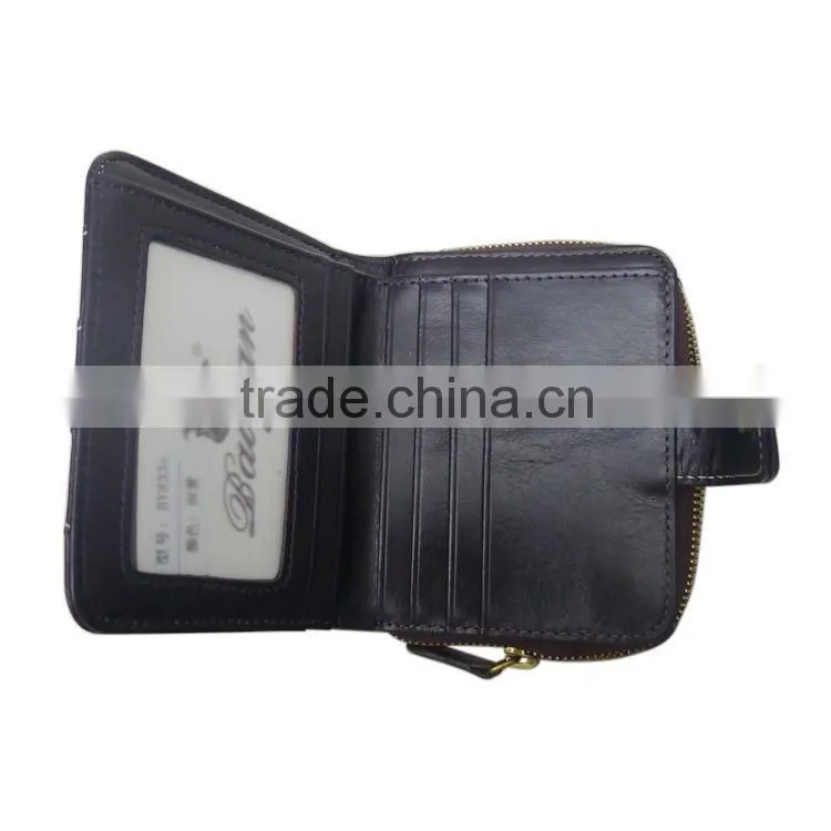 Hot selling professional fashion travel card wallet men genuine leather wallet
