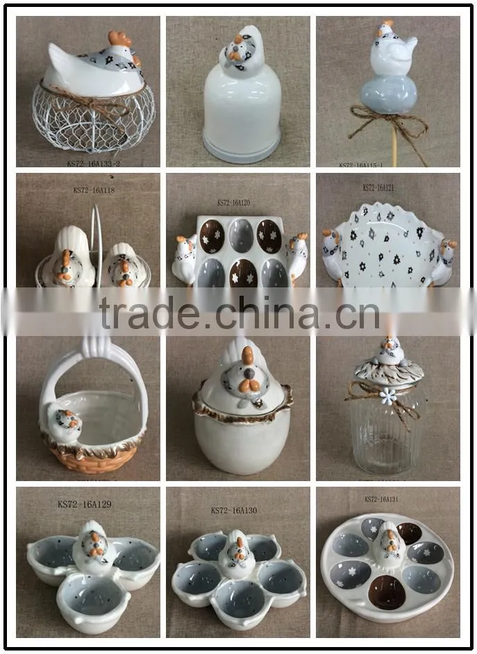 Unique design rooster theme dishes ceramic plate for food