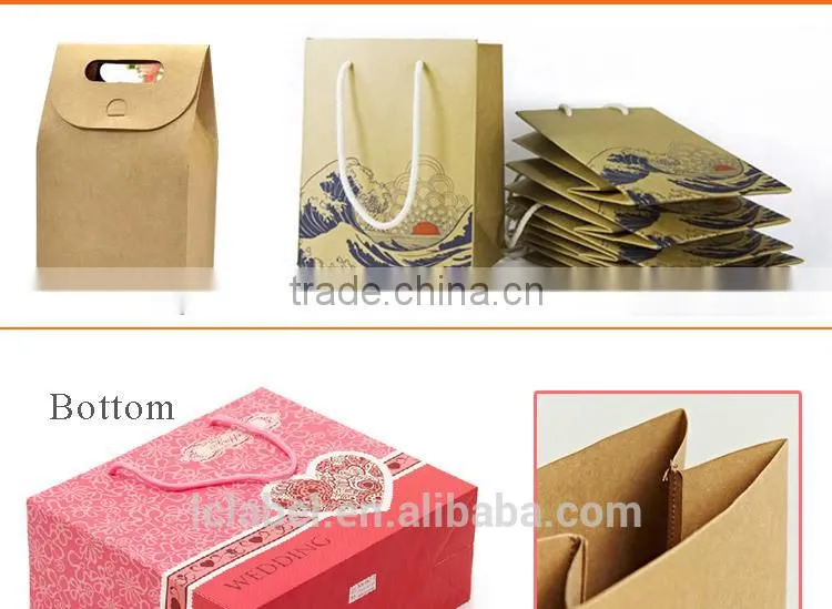 Innovative design cheap small paper gift bags with handles kraft paper bakery bag