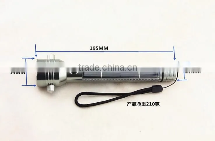 Powered Rechargeable Aluminum Alloy Solar Flashlights For Sale