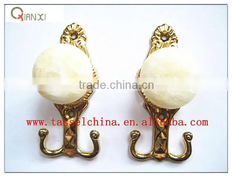 High quality rhinestone curtain tieback hooks, decorative metal curtain holders, curtain accessories holdback