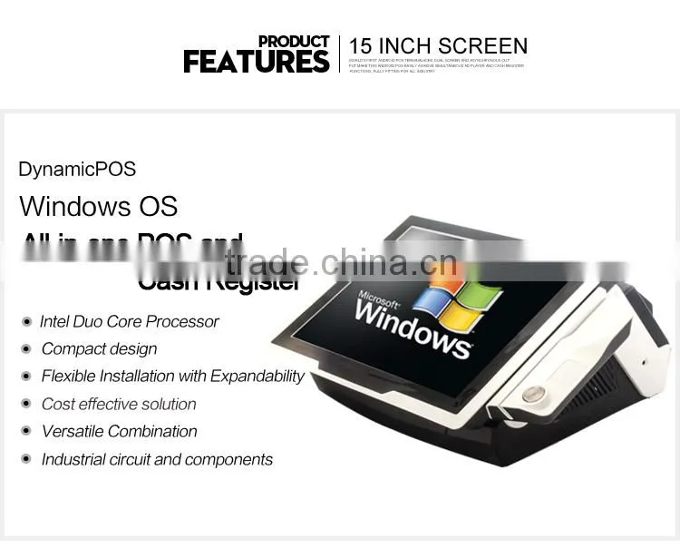 Point of Sale Monitor and Printer Windows 8 with Touch Screen