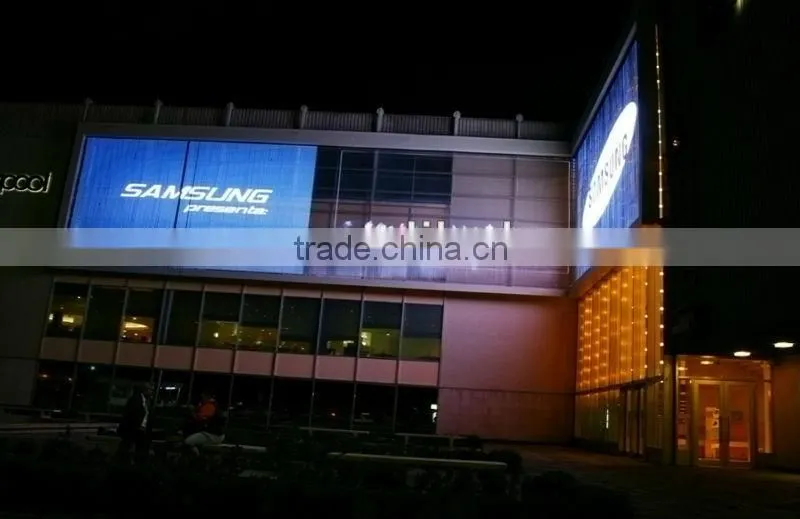 hot new products ali P10/P16/P20 transparent magic Video led glass display/screen