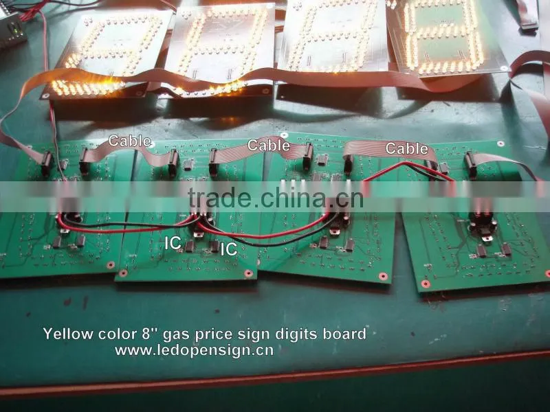 16inches factory price various color 7 segment led display 4 digits for clock