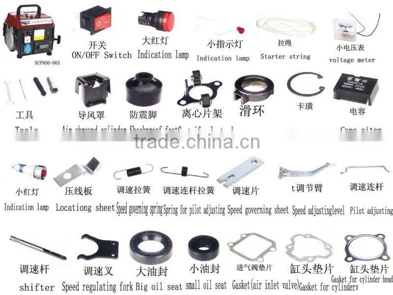 Shock proof foot of 950 gasoline generator spare parts