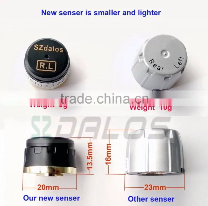 Hot selling CE Certification Car Solar Power TPMS < 100 Psi Max Pressure and Digital Type TPMS