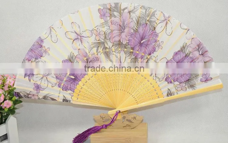 customized Japanese silk bamboo folding fan