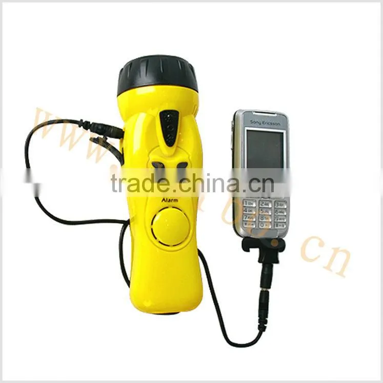 Fashion Multi-function Dynamo Hand Crank Flashlight Radio Hand Crank AF/FM Radio