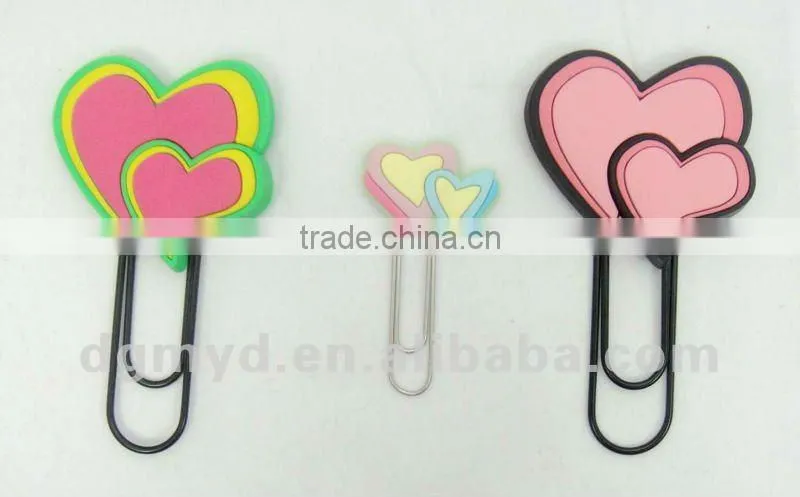 beautiful and special non-phthalates and lead free soft pvc paper clip