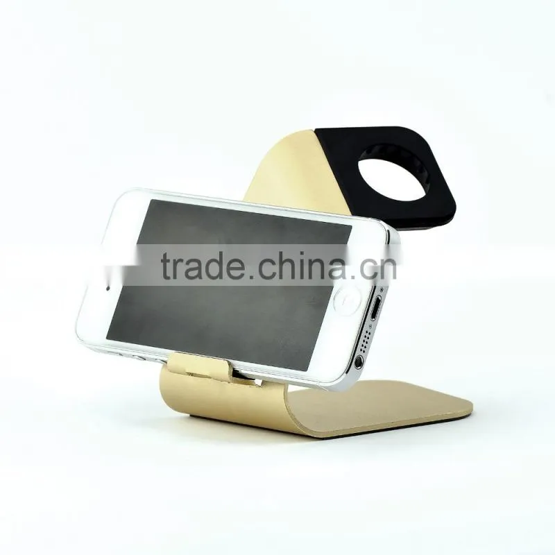 DuoStand Aluminum Charge Station Stand for Apple Watch & iPhone, Gold New