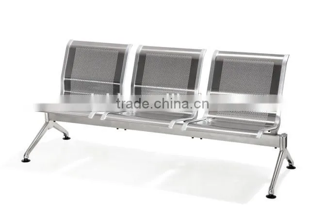 Hot selling 3 seater airport stainless steel waiting chairs