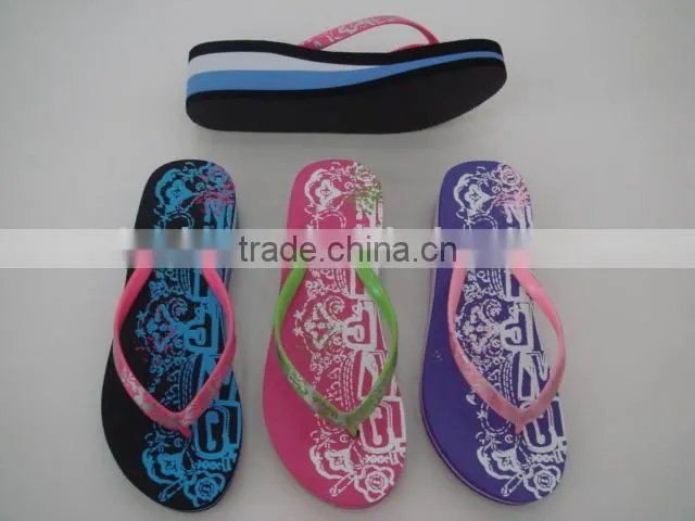 663 LOULUEN Wholesale EVA Slippers Women Wedge Heel Slippers Ladies Flip Flops