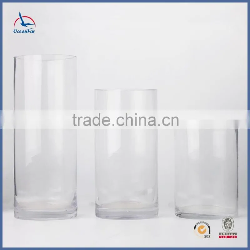 High Quality Cylinder Glass Vase Cheap Clear Wholesale Glass Vase