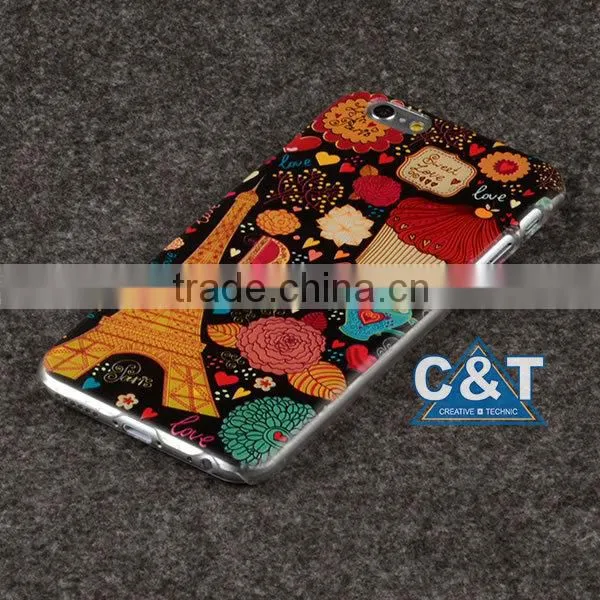 C&T Color Printing Hard PC Plastic Rubber Snap On Cute Phone Cases for iPhone 6s 4.7 Inch