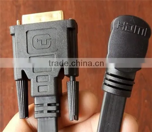 flat type 90 Degree HDMIA Male to DVI Male cable top quality cabletolink