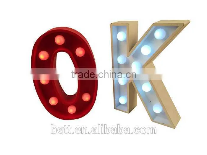 plastic and wood wedding led sign light christmas led lights