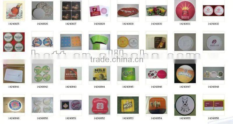 custom printed drink absorbent paper coaster