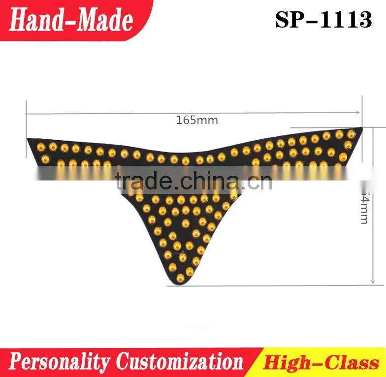 Leather sew beads cloth shoes patch decorative flip flop accessories