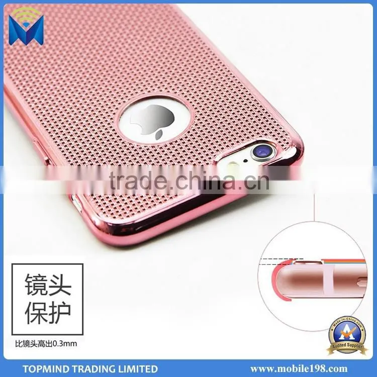 Hot Sale Woven Pattern Electroplate TPU Case Cover for Samsung Galaxy S6