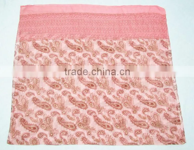 2014 best seller printed scarf,Paisley beach scarf,Pink scarf