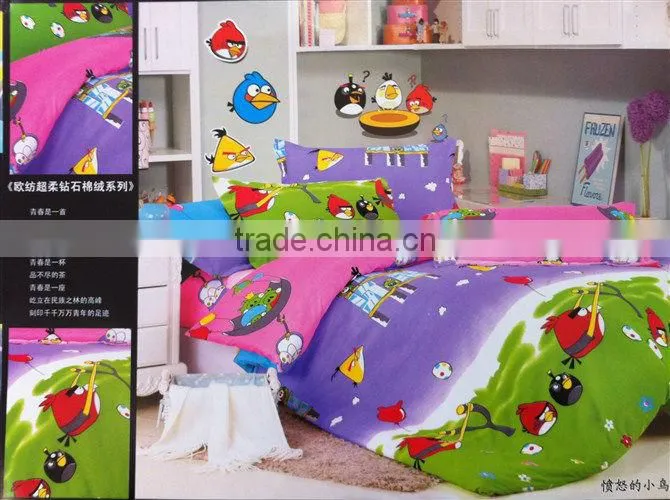 100% polyester fabric new design naturalbedsheet set/80gsm/manufacturer