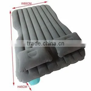 Inflatable flocking traveling car air bed