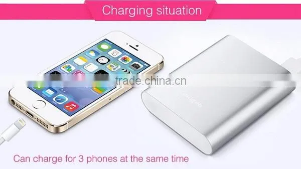 Guoguo 2016 New design rechargerable 3USB 2.4A outputs portable 10400mAh power bank
