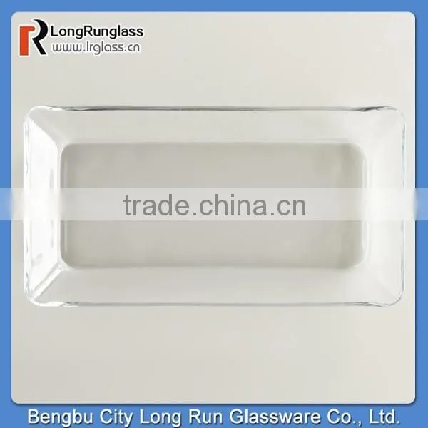 LongRun Rectangular Tempo Glass Plates Kitchen Glassware Wholesale