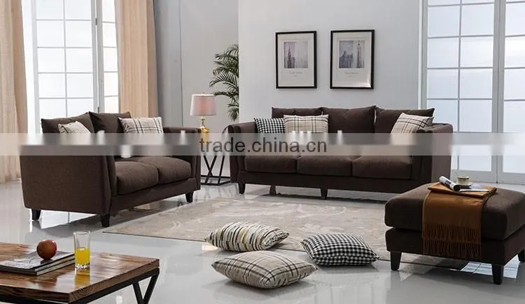 fashionable nordic style wooden legs fabric sofa set 1seater/2setaer/3seater