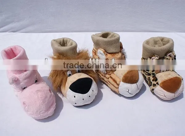 Plush animal slippers fluffy slippers