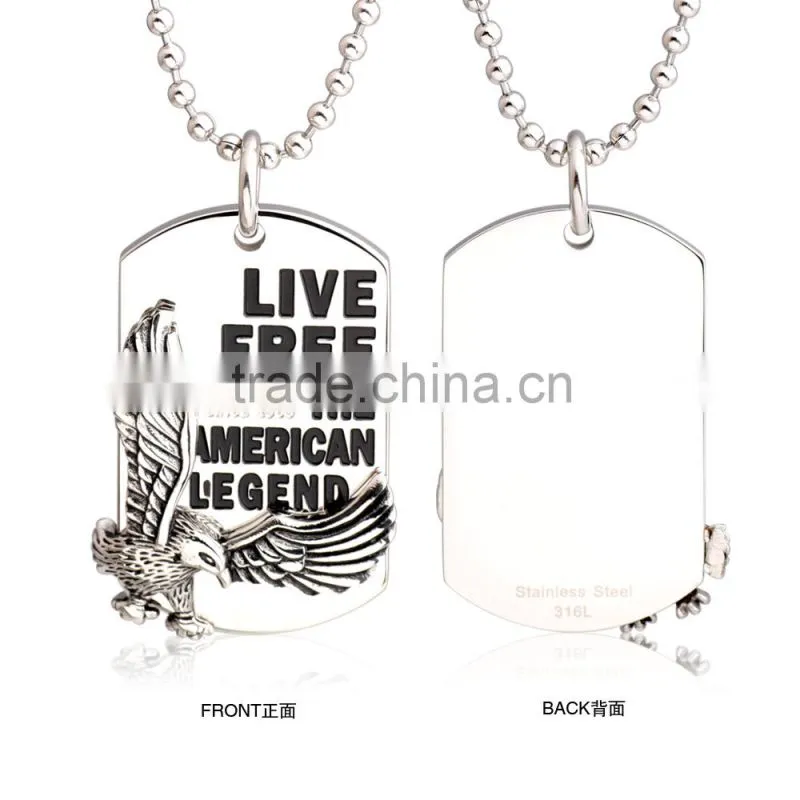 Wholesale Fashion Stock Cross Stainless Steel Dog Tag FP50047