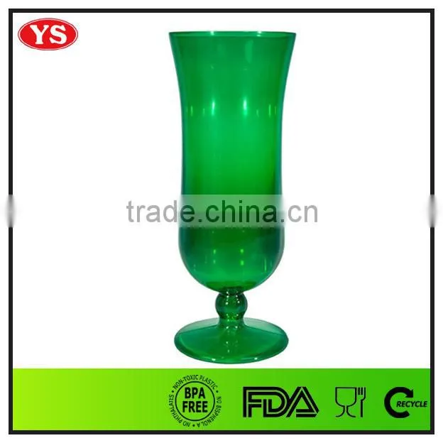 Promotional 14 oz clear plastic hurricane glasses for drinking
