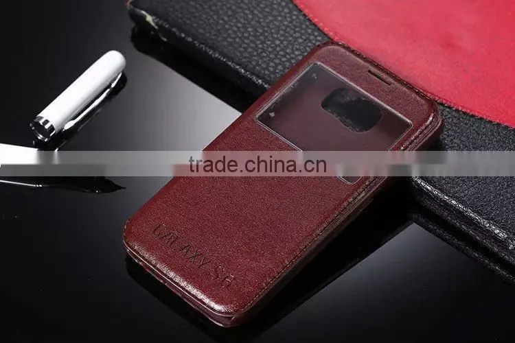 New Arrival For samsung s6 leather Cases,original Case for samsung s6 ,For samsung s6 view case
