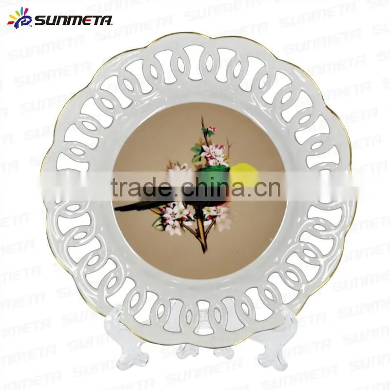 2016beautiful decoration sublimation round shape engraving plate, hot sale sublimation plate