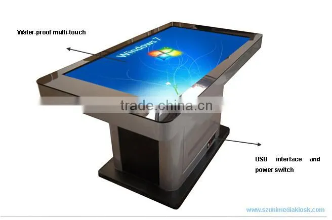 Modern wifi 42 inch HD TFT office conference room multi touch screen table