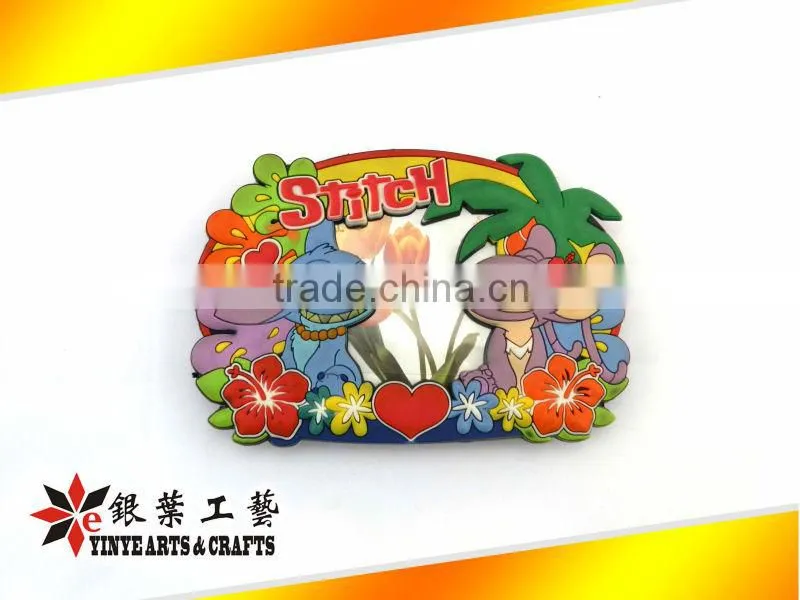 cartoon custom rubber soft pvc magnet photo frames