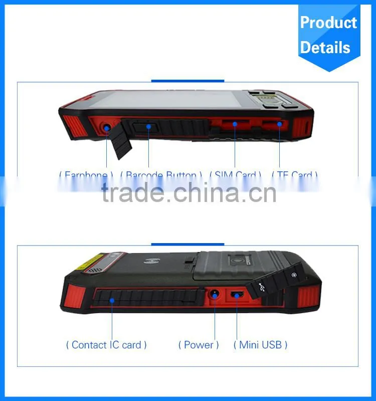 Hot sales mobile pda Android manual insert emv card reader writer with memory