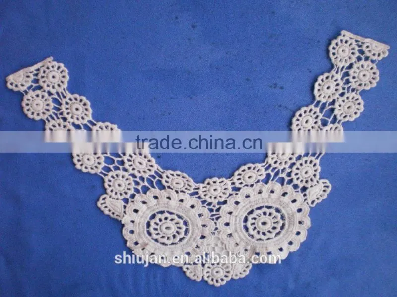 hand crochet white collar--neck design of blouse,wedding dress