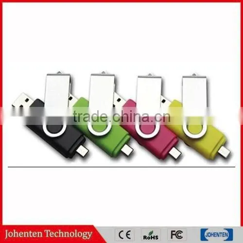 Promotional Dual Port Android Mobile OTG Cheap USB Flash Drives Wholesale with CE RoHS certification and H2TESTW testing