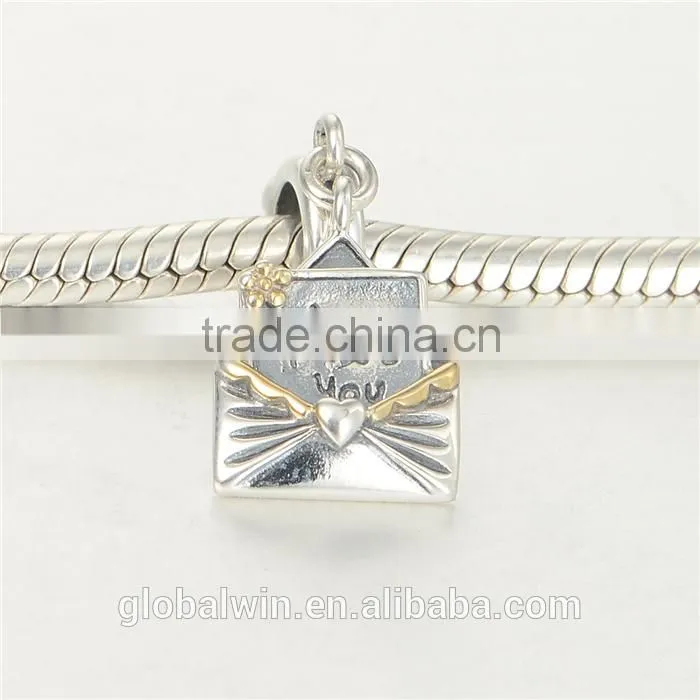 Envelope Bracelet Charms European Charm Bracelet Necklace 100% Real 925 Sterling Silver S218 Best Gifts For You Or Friends